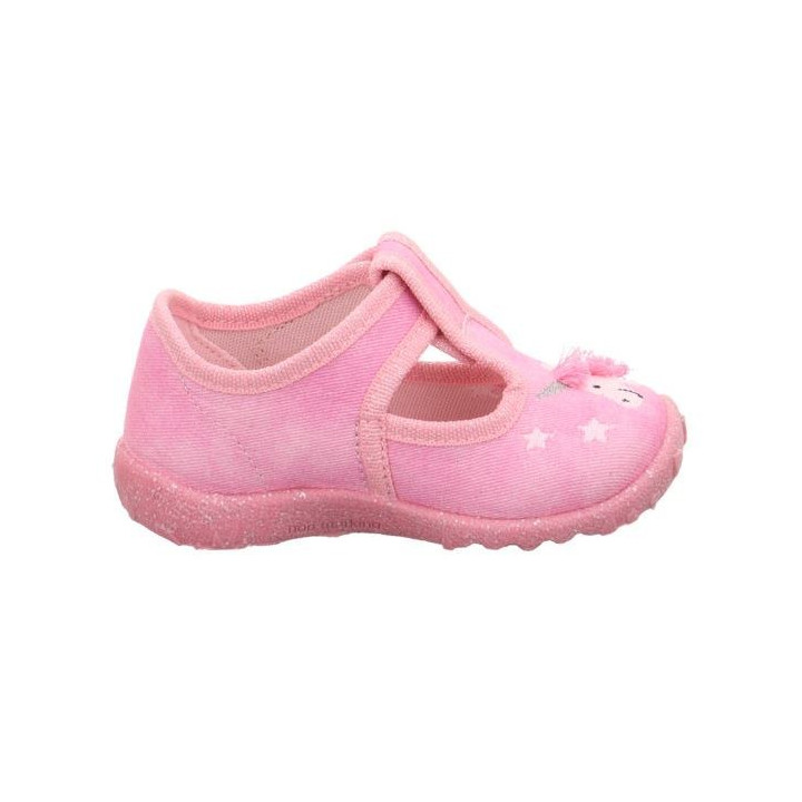 PANTOFLE TEKSTYLNE KAPCIE SUPERFIT SPOTTY ROSA 1-009256-5530