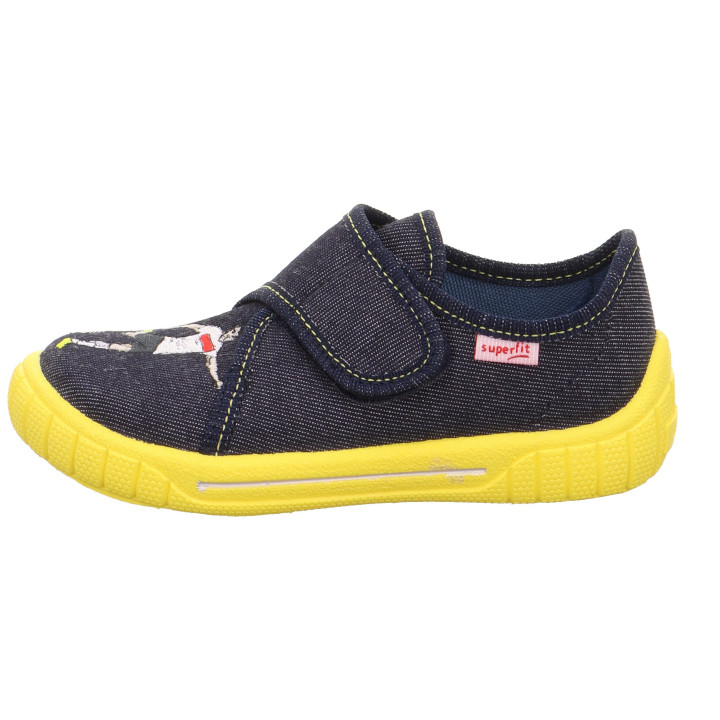 PANTOFLE TEKSTYLNE KAPCIE SUPERFIT BILL BLAU/GELB 1-800278-8070