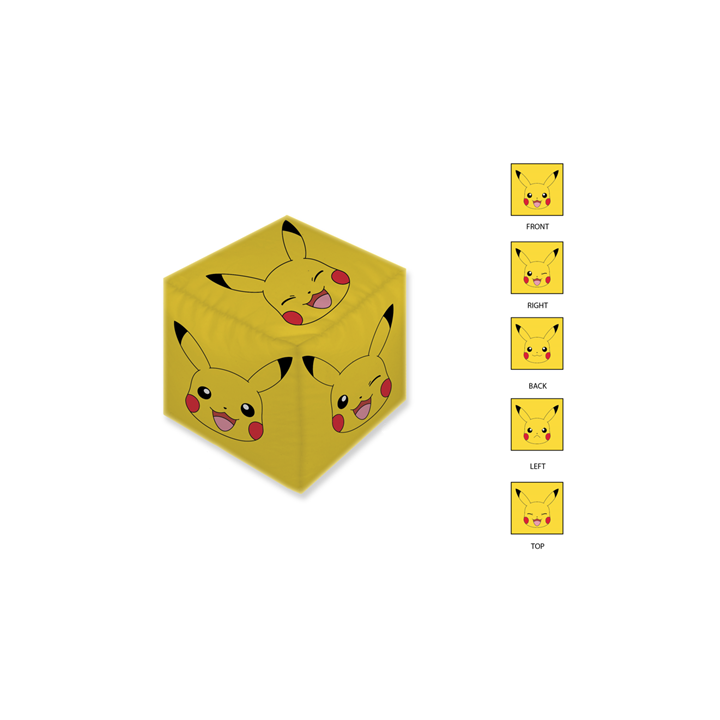 MASKOTKA PLUSZOWA PODUSZKA KSZTAŁTKA KOSTKA POKEMON PIKACHU WALK POK-504SQR