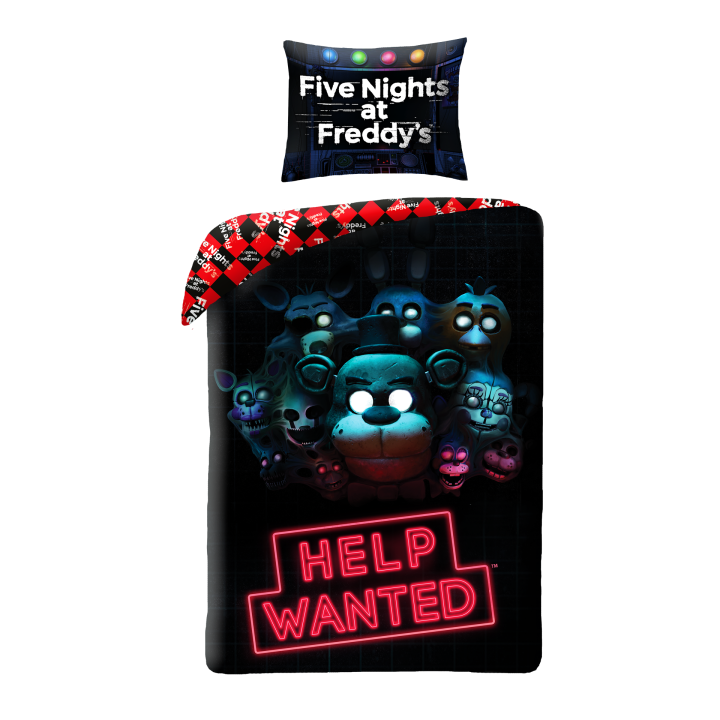 POŚCIEL MIKROFIBRA 140 X 200 CM FIVE NIGHTS AT FREDDY'S FNAF-0099BL