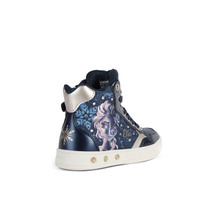 TRZEWIKI PRZEJŚCIOWE GEOX SKYLIN DISNEY FROZEN NAVY/PLATINUM LED LIGHTS