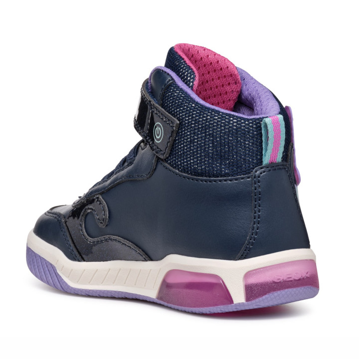 SHOES GEOX INEK NAVY/MULTICOLOR LED LIGHTS