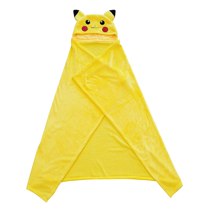 CORAL HOODED BLANKET 120 X 150 CM POKEMON PIKACHU POK-432FB