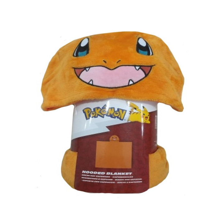 CORAL HOODED BLANKET 120 X 150 CM POKEMON CHARMANDER POK-588FB