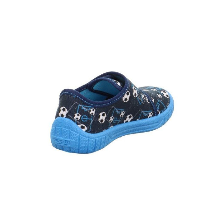 PANTOFLE TEKSTYLNE KAPCIE SUPERFIT BILL TURKIS/MEHRFARBIG 1-000279-8080