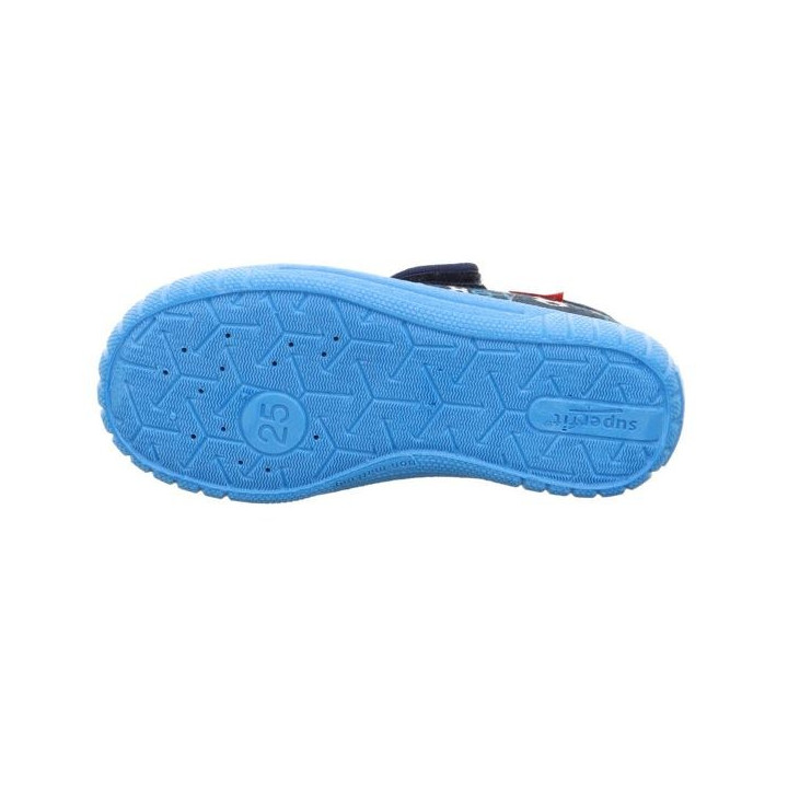 PANTOFLE TEKSTYLNE KAPCIE SUPERFIT BILL TURKIS/MEHRFARBIG 1-000279-8080