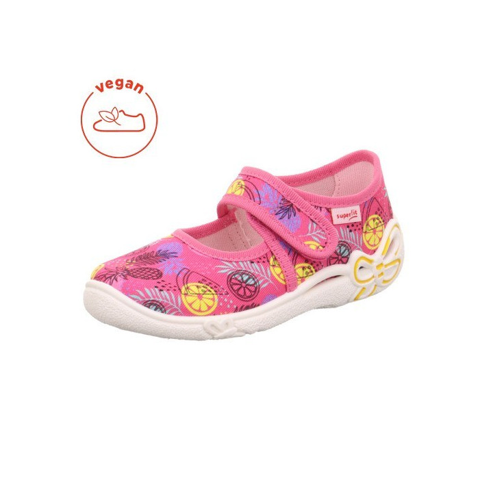 PANTOFLE TEKSTYLNE KAPCIE SUPERFIT BELINDA PINK/MEHRFARBIG 1-800288-5550