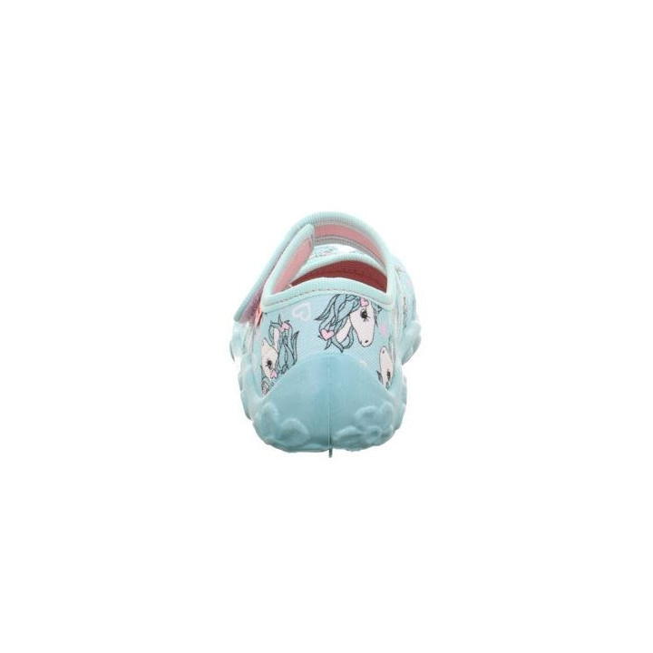PANTOFLE TEKSTYLNE KAPCIE SUPERFIT BONNY HELLGRUN/MEHRFARBIG 1-800283-7520