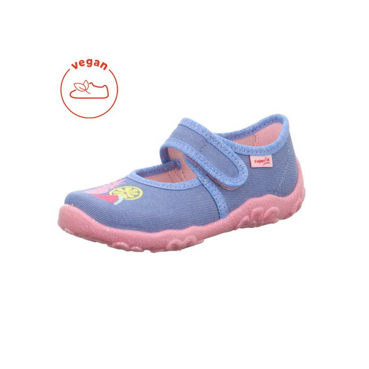 PANTOFLE TEKSTYLNE KAPCIE SUPERFIT BONNY HELLBLAU 1-800282-8400
