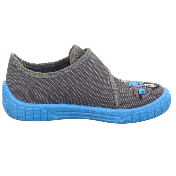 PANTOFLE TEKSTYLNE KAPCIE SUPERFIT BILL GRAU/HELLBLAU 1-800278-2060