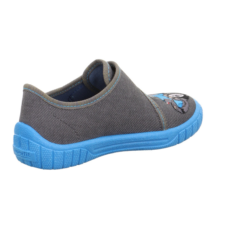 PANTOFLE TEKSTYLNE KAPCIE SUPERFIT BILL GRAU/HELLBLAU 1-800278-2060