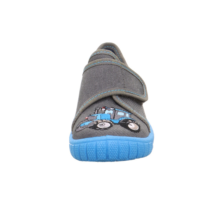 PANTOFLE TEKSTYLNE KAPCIE SUPERFIT BILL GRAU/HELLBLAU 1-800278-2060