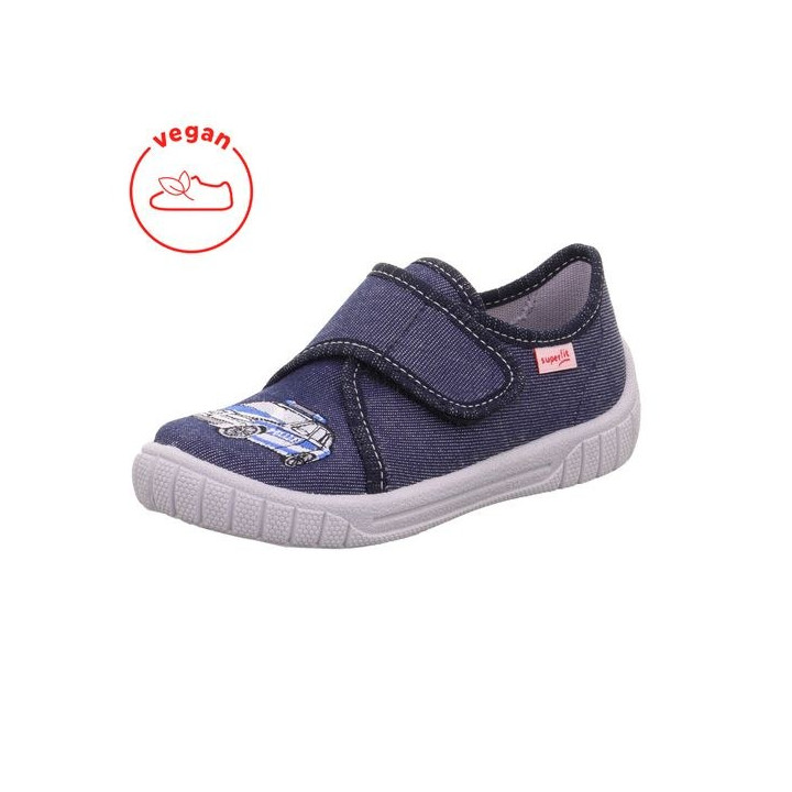 PANTOFLE TEKSTYLNE KAPCIE SUPERFIT BILL BLAU/GRAU 1-800278-8080