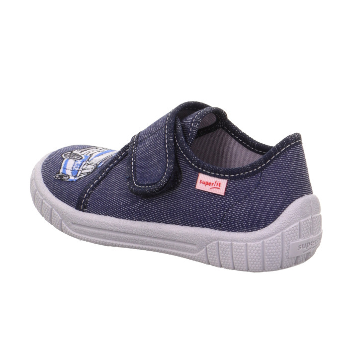 PANTOFLE TEKSTYLNE KAPCIE SUPERFIT BILL BLAU/GRAU 1-800278-8080