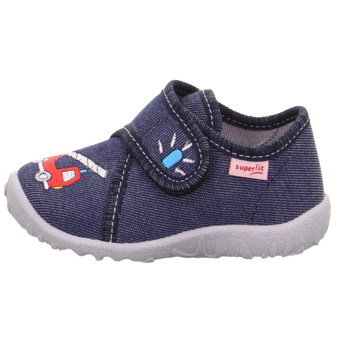 PANTOFLE TEKSTYLNE KAPCIE SUPERFIT SPOTTY DUNKELBLAU 1-009254-8090