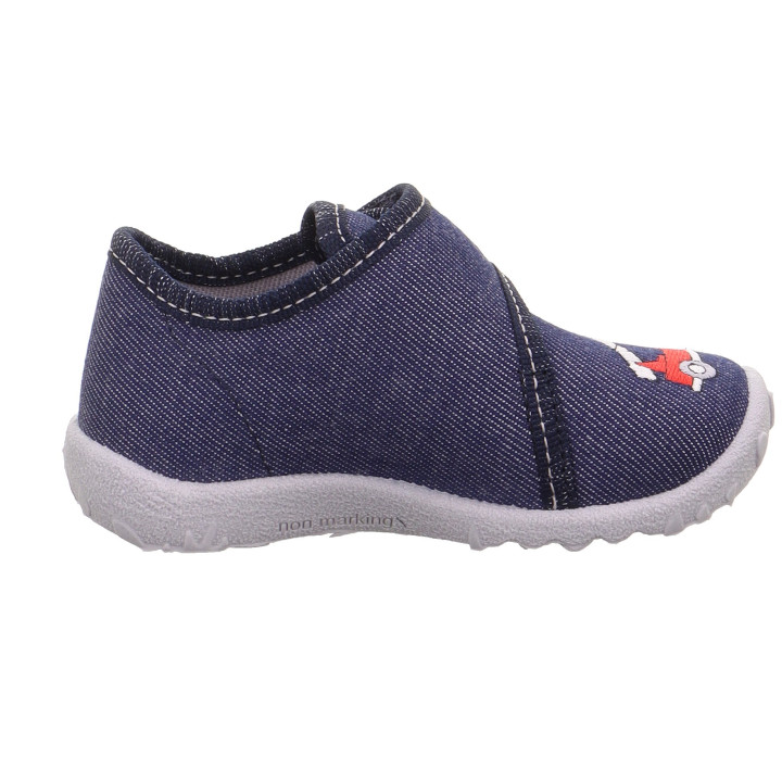 PANTOFLE TEKSTYLNE KAPCIE SUPERFIT SPOTTY DUNKELBLAU 1-009254-8090