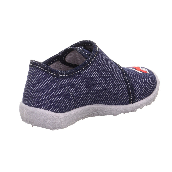 PANTOFLE TEKSTYLNE KAPCIE SUPERFIT SPOTTY DUNKELBLAU 1-009254-8090