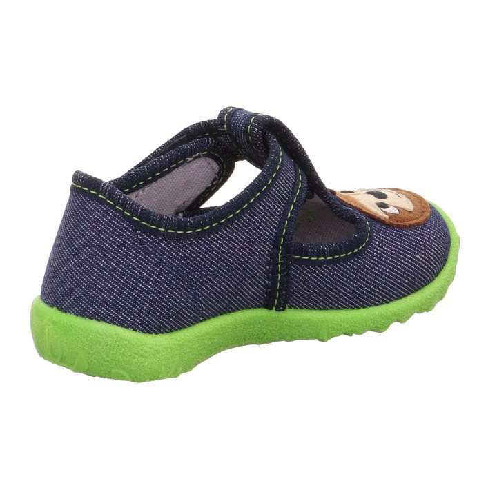PANTOFLE TEKSTYLNE KAPCIE SUPERFIT SPOTTY DUNKELBLAU 1-009256-8070
