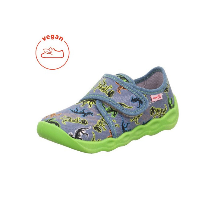 PANTOFLE TEKSTYLNE KAPCIE SUPERFIT BUBBLE TURKIS/MEHRFARBIG 1-006273-8420