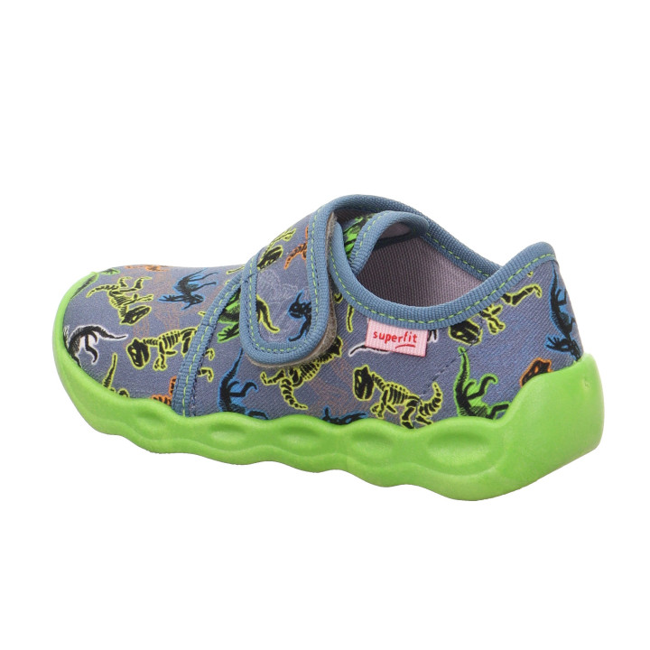 PANTOFLE TEKSTYLNE KAPCIE SUPERFIT BUBBLE TURKIS/MEHRFARBIG 1-006273-8420