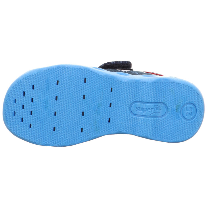 PANTOFLE TEKSTYLNE KAPCIE SUPERFIT BUBBLE BLAU/MEHRFARBIG 1-006273-8030