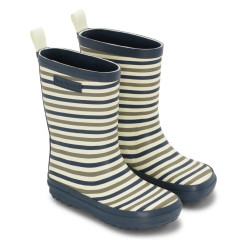 RUBBER BOOTS BAREFOOT BUNDGAARD CHARLY HIGH OCEANIC STRIPE