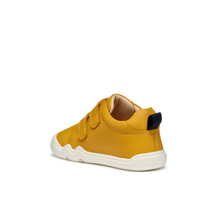 SNEAKERS BAREFOOT GEOX STEPPIEUP OCHRE YELLOW/NAVY