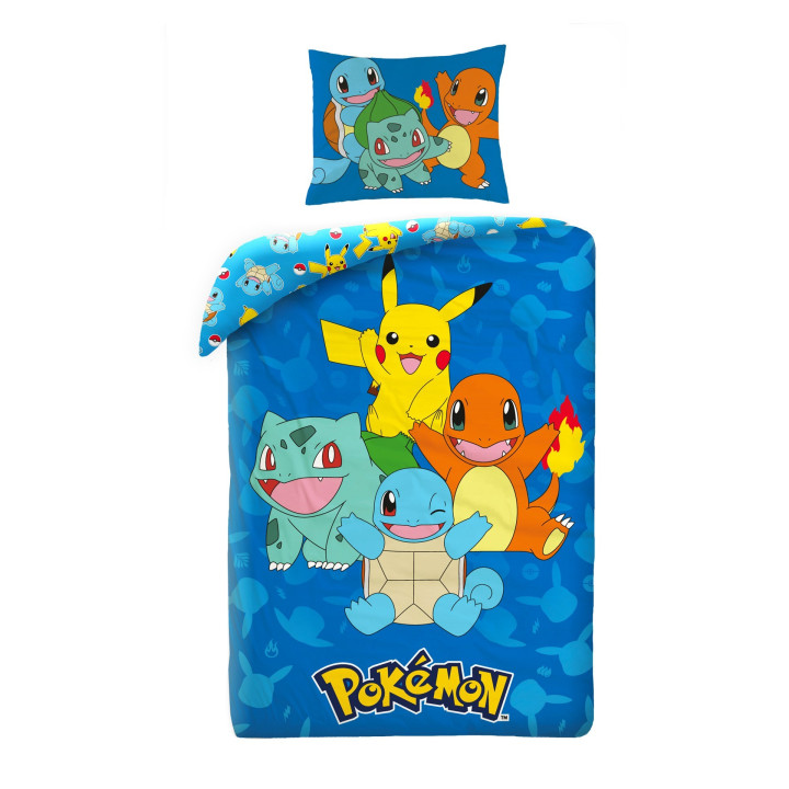 POŚCIEL MIKROFIBRA 140 X 200 CM POKEMON PIKACHU POK-579BL