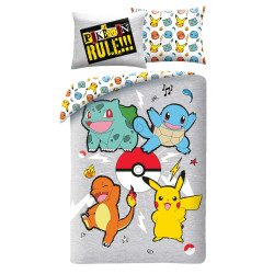 POŚCIEL MIKROFIBRA 140 X 200 CM POKEMON PIKACHU RULE POK-472BL