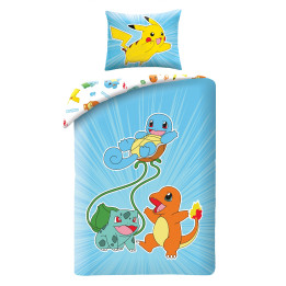 SINGLE DUVET SET MICROFIBER 140 X 200 CM POKEMON PIKACHU POK-323BL
