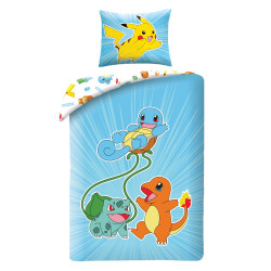 SINGLE DUVET SET MICROFIBER 140 X 200 CM POKEMON PIKACHU POK-323BL