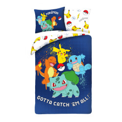 POŚCIEL MIKROFIBRA 140 X 200 CM POKEMON PIKACHU POK-1020BL