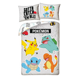 POŚCIEL MIKROFIBRA 140 X 200 CM POKEMON PIKACHU POK-1023BL