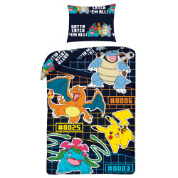 SINGLE DUVET SET MICROFIBER 140 X 200 CM POKEMON PIKACHU POK-1025BL