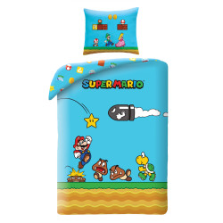 POŚCIEL MIKROFIBRA 140 X 200 CM NINTENDO SUPER MARIO BROS NO-532BL