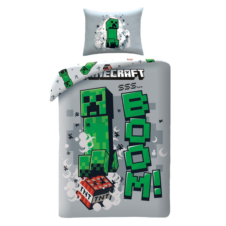 SINGLE DUVET SET MICROFIBER 140 X 200 CM MINECRAFT MNC-515BL
