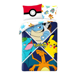 SINGLE DUVET SET MICROFIBER 140 X 200 CM POKEMON PIKACHU POK-611BL