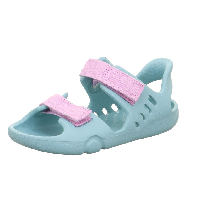 SANDALS BAREFOOT SUPERFIT SPLASH-S HELLGRUN/LILA 1-000991-7510