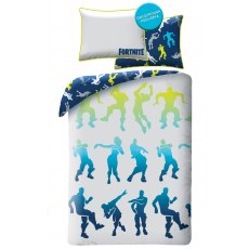 SINGLE DUVET SET 140 X 200 CM FORTNITE DANCE EMOTE FTN-009BL