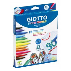 GIOTTO DECOR TEXTILE 6 FABRIC PAINT MARKERS