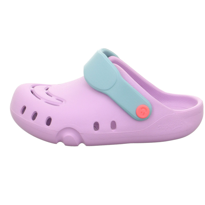 CLOGS BAREFOOT SUPERFIT SPLASH-C LILA/HELLGRUN 1-000990-8500
