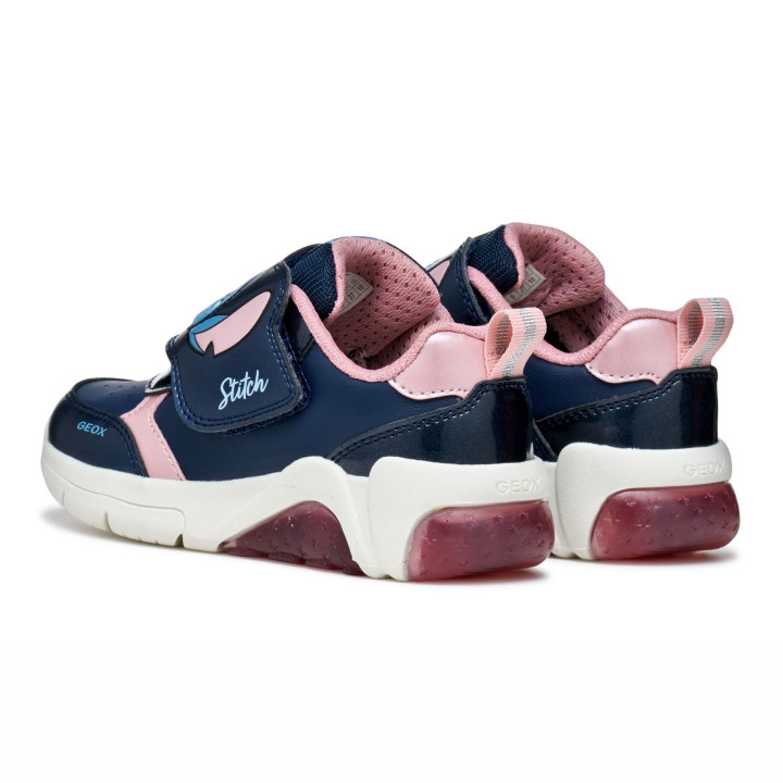 SNEAKERSY GEOX FADINLIGHT DISNEY STITCH NAVY/PINK LED LIGHTS