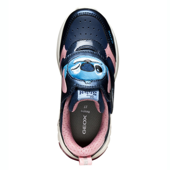 SNEAKERSY GEOX FADINLIGHT DISNEY STITCH NAVY/PINK LED LIGHTS