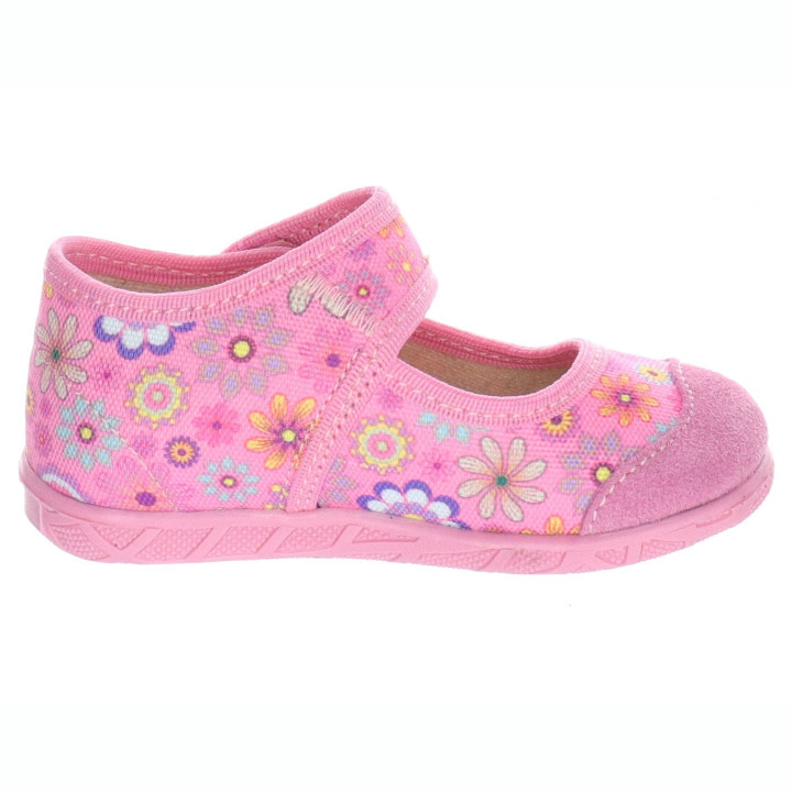PANTOFLE KAPCIE MILAMI COLOR PINK FLOWERS