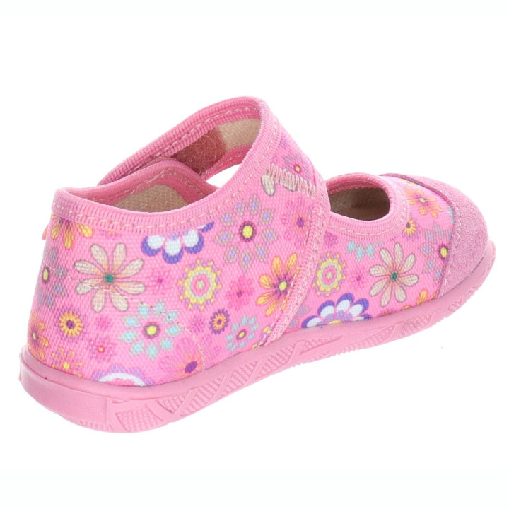 SLIPPERS MILAMI OPEN PINK FLOWERS