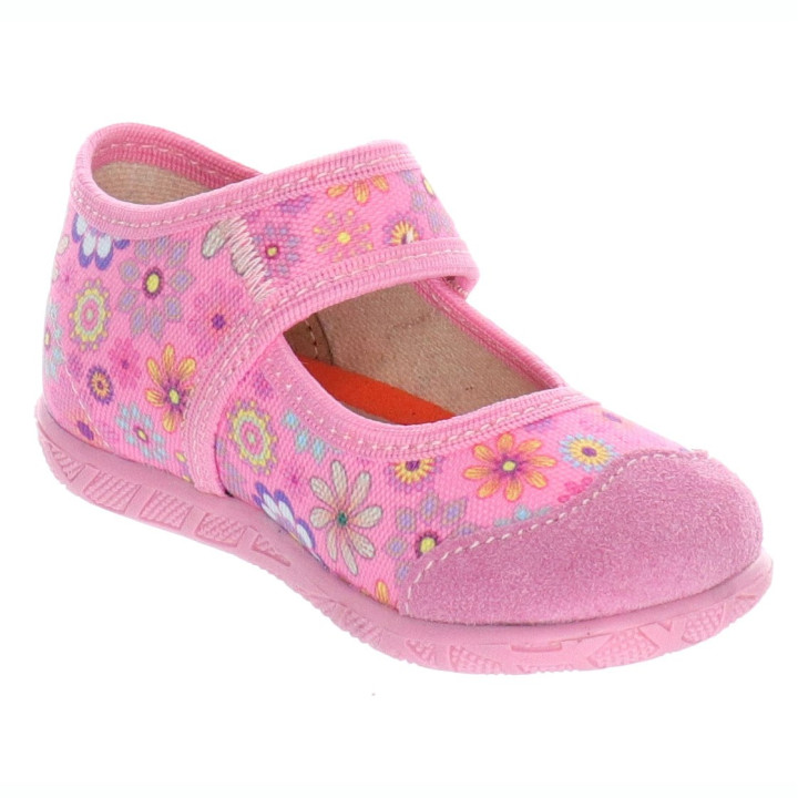 SLIPPERS MILAMI OPEN PINK FLOWERS