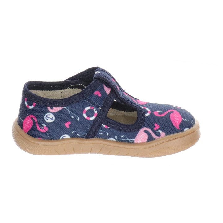PANTOFLE KAPCIE BAREFOOT MILAMI TREND NAVY BLUE FLAMINGOS