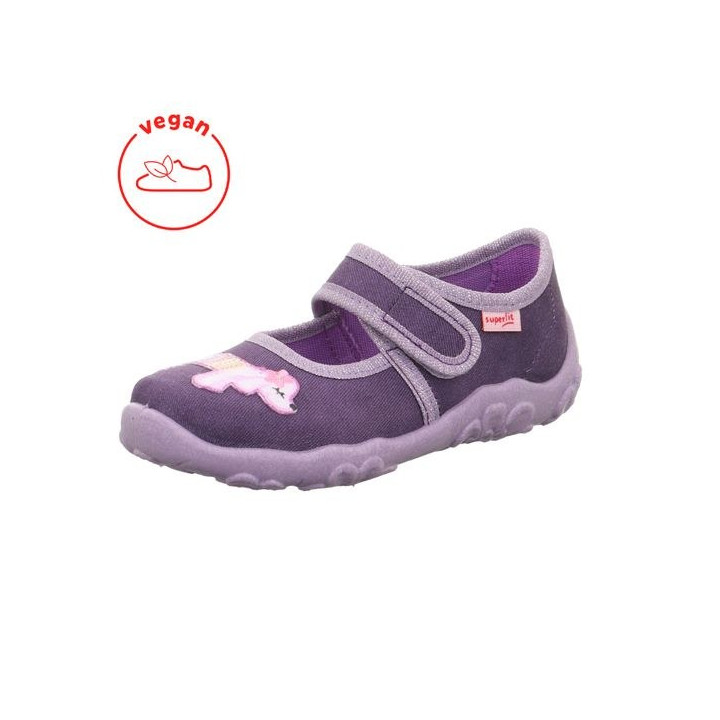 PANTOFLE TEKSTYLNE KAPCIE SUPERFIT BONNY LILA 1-000280-8520