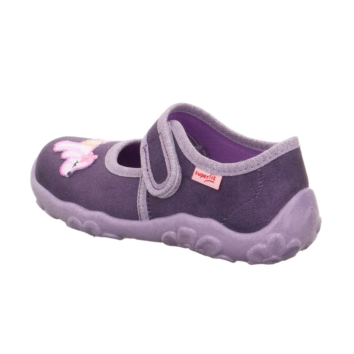 PANTOFLE TEKSTYLNE KAPCIE SUPERFIT BONNY LILA 1-000280-8520