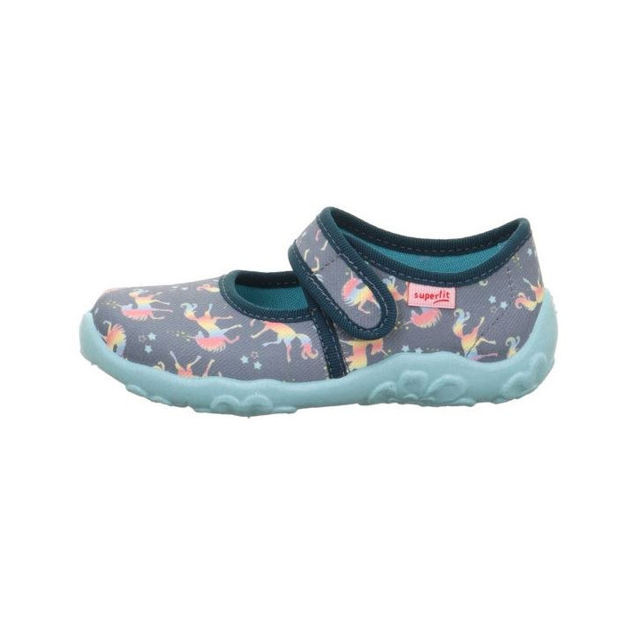 PANTOFLE TEKSTYLNE KAPCIE SUPERFIT BONNY BLAU 1-800283-8120